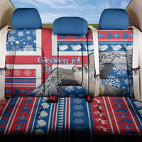 Iceland Christmas Back Car Seat Cover Gyrfalcon Santa Merry Xmas - Wonder Print Shop