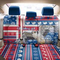 Iceland Christmas Back Car Seat Cover Gyrfalcon Santa Merry Xmas - Wonder Print Shop