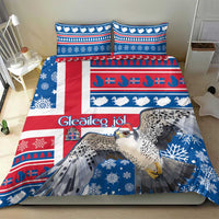 Iceland Christmas Bedding Set Gyrfalcon Santa Merry Xmas - Wonder Print Shop