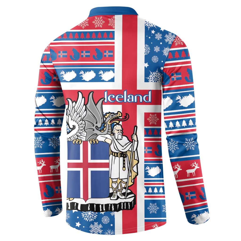 Iceland Christmas Button Sweatshirt Gyrfalcon Santa Merry Xmas - Wonder Print Shop