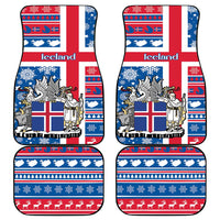 Iceland Christmas Car Mats Gyrfalcon Santa Merry Xmas - Wonder Print Shop