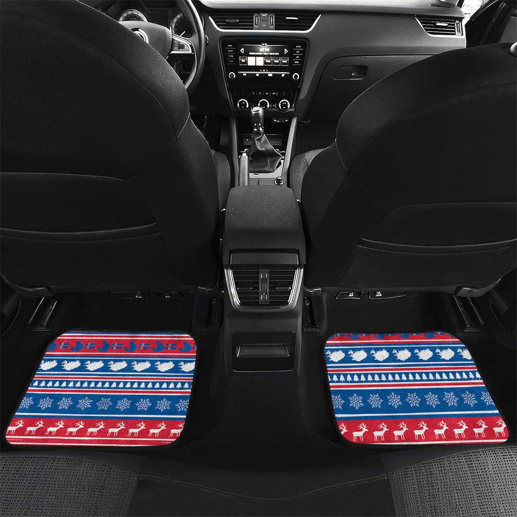 Iceland Christmas Car Mats Gyrfalcon Santa Merry Xmas - Wonder Print Shop