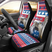 Iceland Christmas Car Seat Cover Gyrfalcon Santa Merry Xmas - Wonder Print Shop