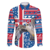 Iceland Christmas Family Matching Short Sleeve Bodycon Dress and Hawaiian Shirt Gyrfalcon Santa Merry Xmas - Wonder Print Shop
