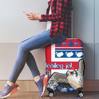 Iceland Christmas Luggage Cover Gyrfalcon Santa Merry Xmas - Wonder Print Shop