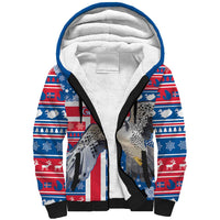 Iceland Christmas Sherpa Hoodie Gyrfalcon Santa Merry Xmas - Wonder Print Shop
