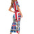 Iceland Christmas Short Sleeve Bodycon Dress Gyrfalcon Santa Merry Xmas - Wonder Print Shop