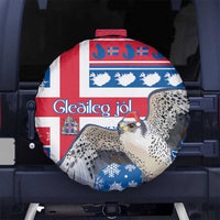 Iceland Christmas Spare Tire Cover Gyrfalcon Santa Merry Xmas - Wonder Print Shop