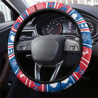 Iceland Christmas Steering Wheel Cover Gyrfalcon Santa Merry Xmas - Wonder Print Shop