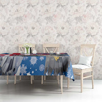 Iceland Christmas Tablecloth Gyrfalcon Santa Merry Xmas - Wonder Print Shop