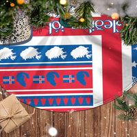 Iceland Christmas Tree Skirt Gyrfalcon Santa Merry Xmas - Wonder Print Shop