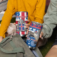 Iceland Christmas Tumbler Cup Gyrfalcon Santa Merry Xmas - Wonder Print Shop