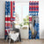 Iceland Christmas Window Curtain Gyrfalcon Santa Merry Xmas - Wonder Print Shop