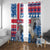 Iceland Christmas Window Curtain Gyrfalcon Santa Merry Xmas - Wonder Print Shop