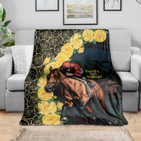 Melbourne Horse Racing Blanket Yellow Roses - Ready Set Gallop! - Wonder Print Shop