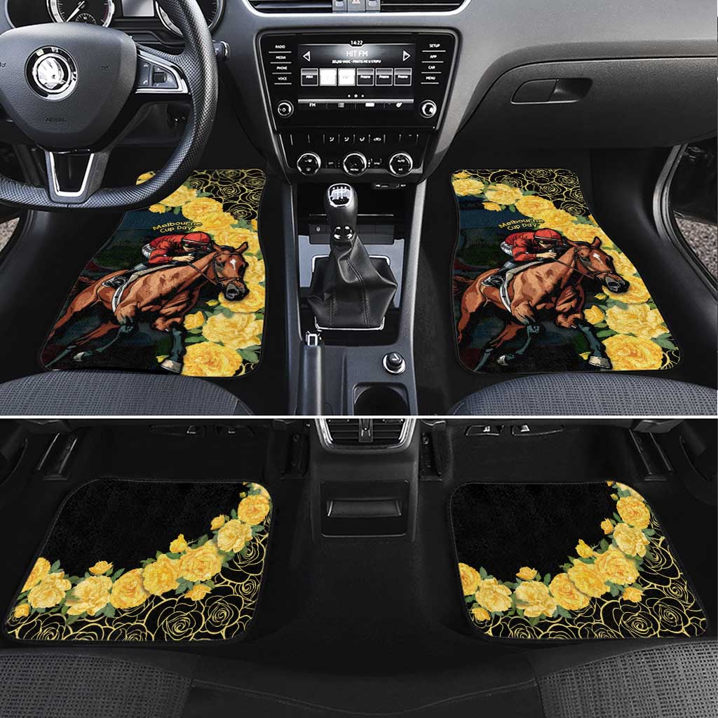 Melbourne Horse Racing Car Mats Yellow Roses - Ready Set Gallop! - Wonder Print Shop