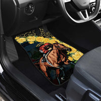 Melbourne Horse Racing Car Mats Yellow Roses - Ready Set Gallop! - Wonder Print Shop