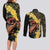 Melbourne Horse Racing Couples Matching Long Sleeve Bodycon Dress and Long Sleeve Button Shirt Yellow Roses - Ready Set Gallop! - Wonder Print Shop