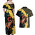 Melbourne Horse Racing Couples Matching Off Shoulder Maxi Dress and Hawaiian Shirt Yellow Roses - Ready Set Gallop! - Wonder Print Shop