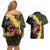 Melbourne Horse Racing Couples Matching Off Shoulder Short Dress and Hawaiian Shirt Yellow Roses - Ready Set Gallop! - Wonder Print Shop