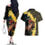 Melbourne Horse Racing Couples Matching Off The Shoulder Long Sleeve Dress and Hawaiian Shirt Yellow Roses - Ready Set Gallop! - Wonder Print Shop