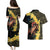 Melbourne Horse Racing Couples Matching Puletasi and Hawaiian Shirt Yellow Roses - Ready Set Gallop! - Wonder Print Shop