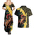 Melbourne Horse Racing Couples Matching Summer Maxi Dress and Hawaiian Shirt Yellow Roses - Ready Set Gallop! - Wonder Print Shop
