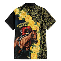 Melbourne Horse Racing Family Matching Mermaid Dress and Hawaiian Shirt Yellow Roses - Ready Set Gallop! - Wonder Print Shop