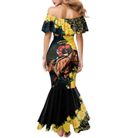 Melbourne Horse Racing Family Matching Mermaid Dress and Hawaiian Shirt Yellow Roses - Ready Set Gallop! - Wonder Print Shop