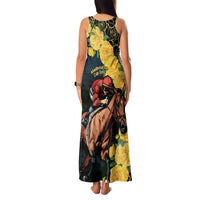 Melbourne Horse Racing Family Matching Tank Maxi Dress and Hawaiian Shirt Yellow Roses - Ready Set Gallop! - Wonder Print Shop