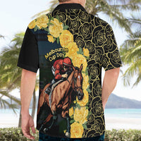 Melbourne Horse Racing Hawaiian Shirt Yellow Roses - Ready Set Gallop! - Wonder Print Shop