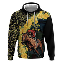 Melbourne Horse Racing Hoodie Yellow Roses - Ready Set Gallop! - Wonder Print Shop
