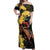 Melbourne Horse Racing Off Shoulder Maxi Dress Yellow Roses - Ready Set Gallop! - Wonder Print Shop