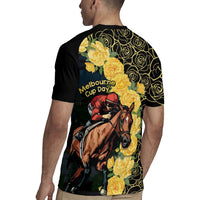 Melbourne Horse Racing Rugby Jersey Yellow Roses - Ready Set Gallop! - Wonder Print Shop