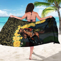 Melbourne Horse Racing Sarong Yellow Roses - Ready Set Gallop! - Wonder Print Shop
