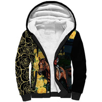 Melbourne Horse Racing Sherpa Hoodie Yellow Roses - Ready Set Gallop! - Wonder Print Shop