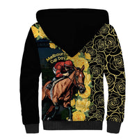 Melbourne Horse Racing Sherpa Hoodie Yellow Roses - Ready Set Gallop! - Wonder Print Shop