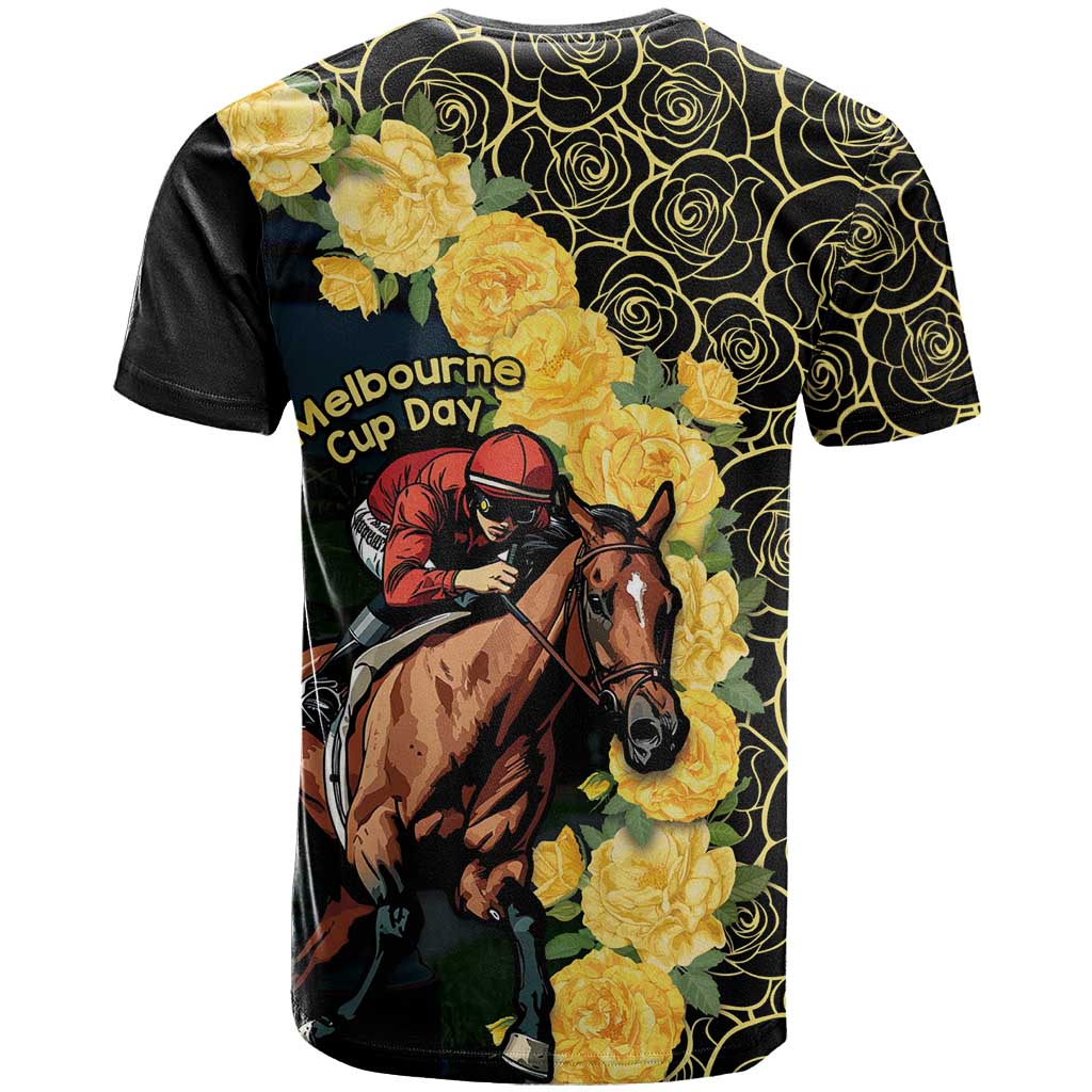 Melbourne Horse Racing T Shirt Yellow Roses - Ready Set Gallop! - Wonder Print Shop