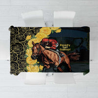 Melbourne Horse Racing Tablecloth Yellow Roses - Ready Set Gallop! - Wonder Print Shop
