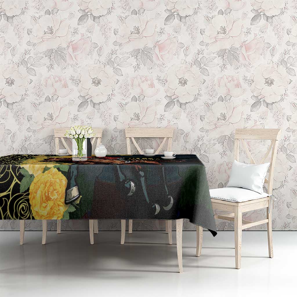 Melbourne Horse Racing Tablecloth Yellow Roses - Ready Set Gallop! - Wonder Print Shop