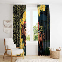 Melbourne Horse Racing Window Curtain Yellow Roses - Ready Set Gallop! - Wonder Print Shop
