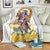 Melbourne Cup Australia Blanket Horse Racing Horseshoe Mix Yellow Roses - Wonder Print Shop