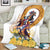Melbourne Cup Australia Blanket Horse Racing Horseshoe Mix Yellow Roses - Wonder Print Shop