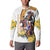 Melbourne Cup Australia Button Sweatshirt Horse Racing Horseshoe Mix Yellow Roses - Wonder Print Shop