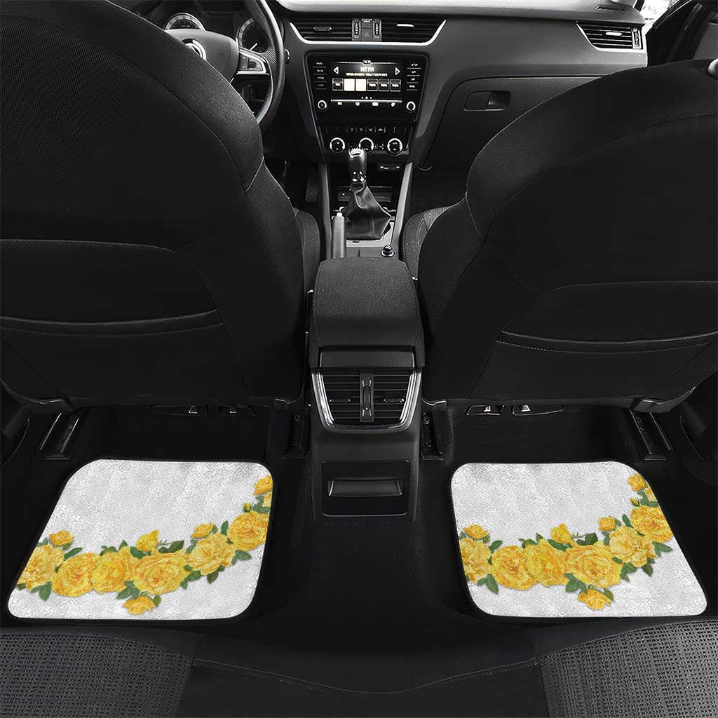 Melbourne Cup Australia Car Mats Horse Racing Horseshoe Mix Yellow Roses - Wonder Print Shop