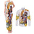 Melbourne Cup Australia Couples Matching Tank Maxi Dress and Long Sleeve Button Shirt Horse Racing Horseshoe Mix Yellow Roses - Wonder Print Shop