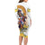 Melbourne Cup Australia Family Matching Long Sleeve Bodycon Dress and Hawaiian Shirt Horse Racing Horseshoe Mix Yellow Roses - Wonder Print Shop