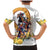 Melbourne Cup Australia Family Matching Mermaid Dress and Hawaiian Shirt Horse Racing Horseshoe Mix Yellow Roses - Wonder Print Shop
