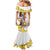 Melbourne Cup Australia Family Matching Mermaid Dress and Hawaiian Shirt Horse Racing Horseshoe Mix Yellow Roses - Wonder Print Shop