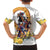 Melbourne Cup Australia Family Matching Off The Shoulder Long Sleeve Dress and Hawaiian Shirt Horse Racing Horseshoe Mix Yellow Roses - Wonder Print Shop